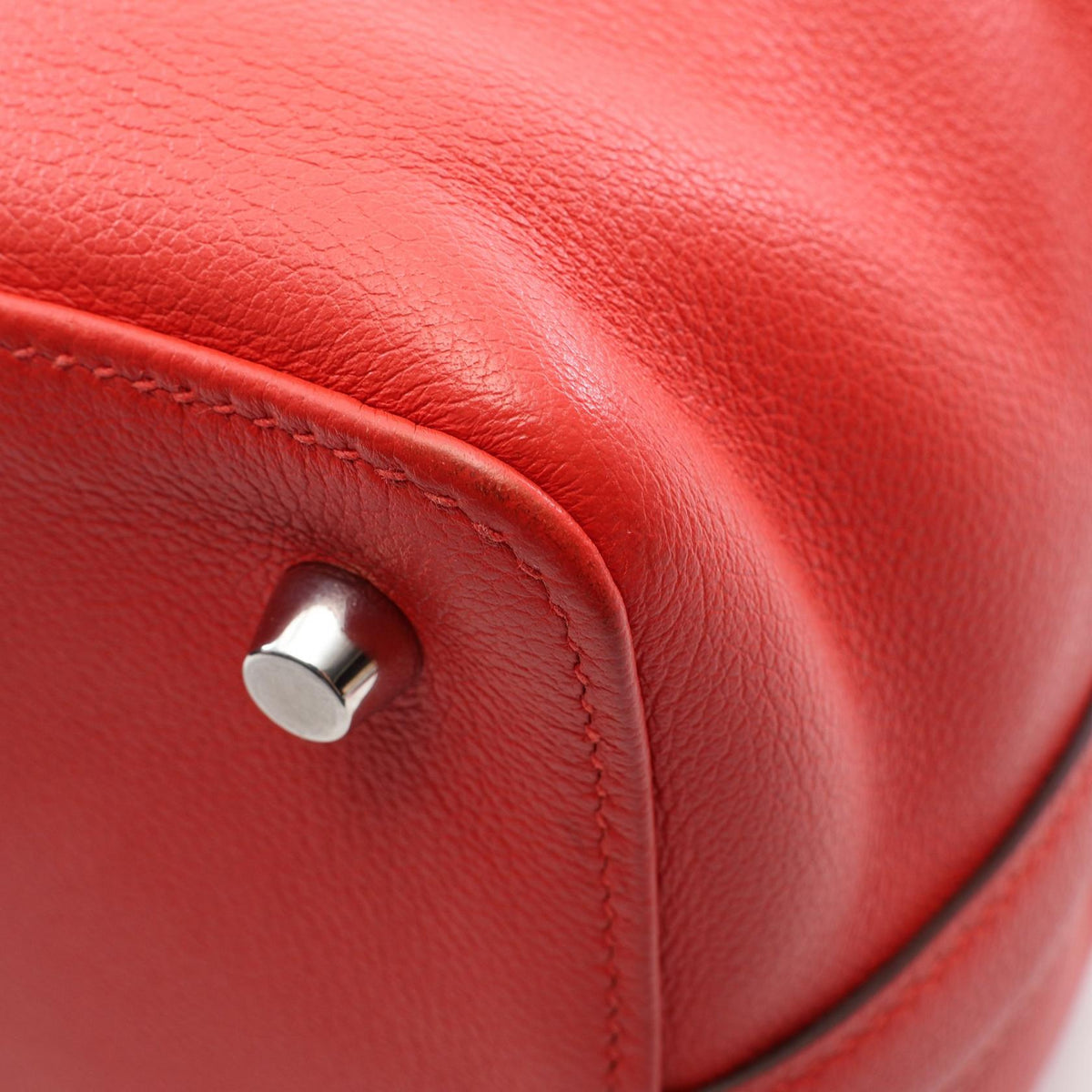 HERMES Toolbox 20 Rouge Pivoine Handle Bag