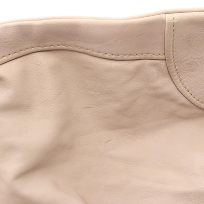 Miu Miu Logo Leather Boston Bag Ivory