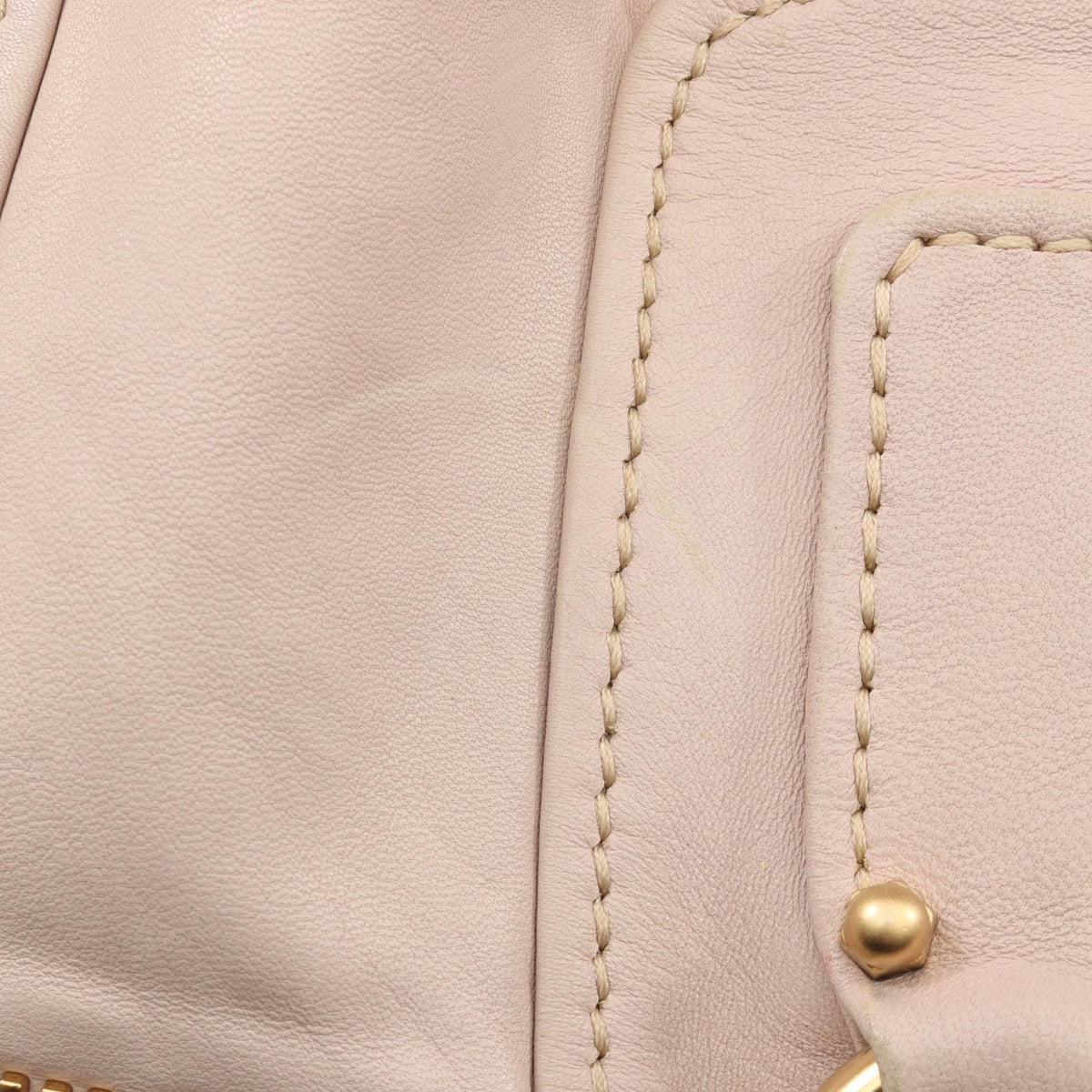 Miu Miu Logo Leather Boston Bag Ivory