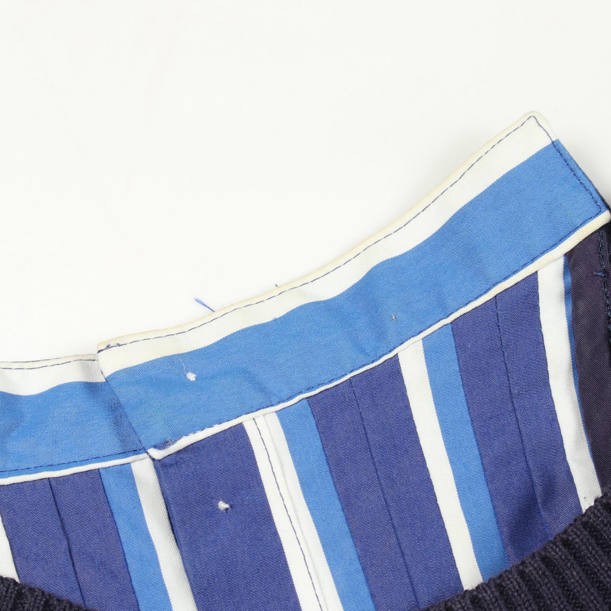 Sacai Stripe Paneled Blouse Cotton Blend Blue Size 1