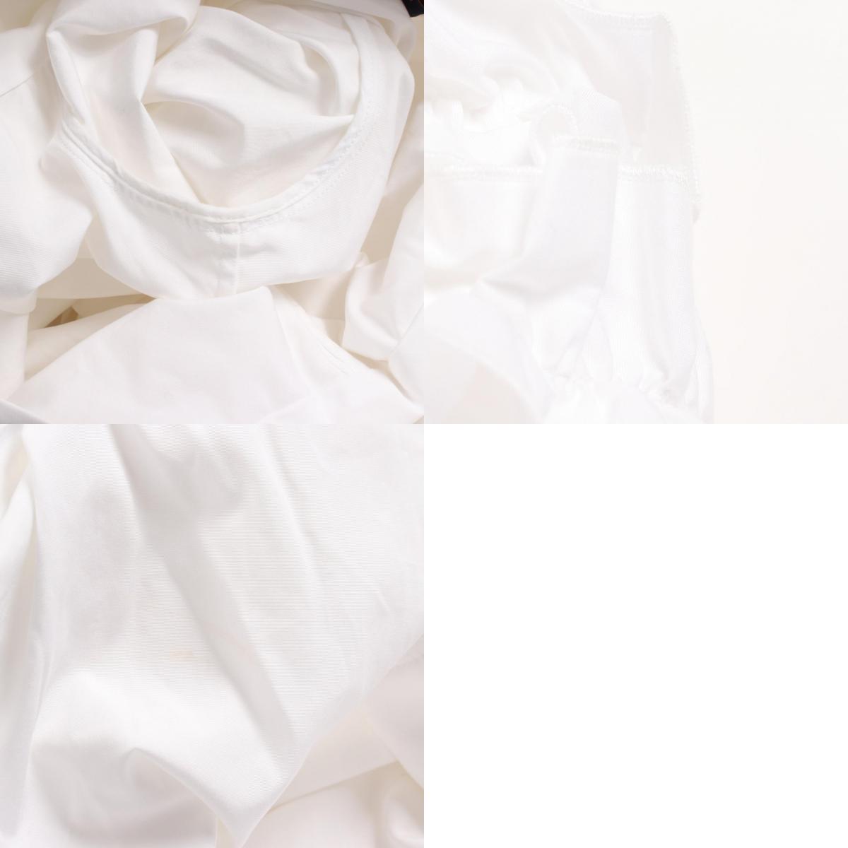 LOUIS VUITTON Frill Cotton Blouse White Size 40