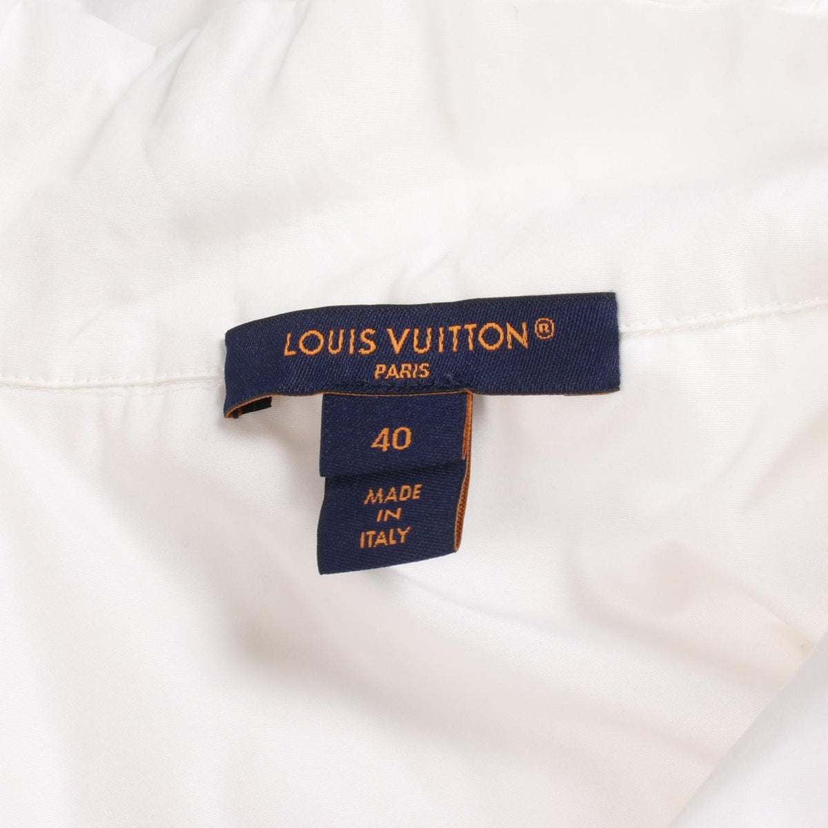 LOUIS VUITTON Frill Cotton Blouse White Size 40