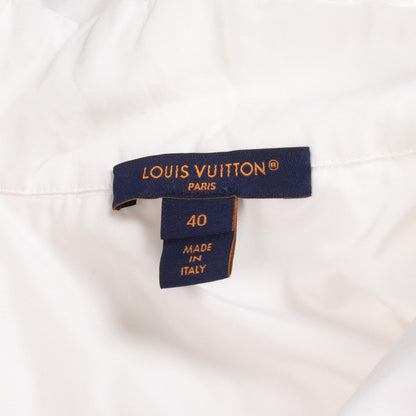 LOUIS VUITTON Frill Cotton Blouse White Size 40