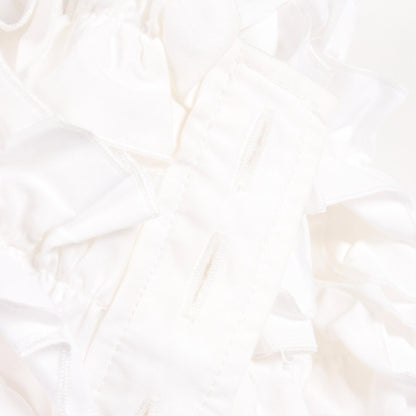 LOUIS VUITTON Frill Cotton Blouse White Size 40