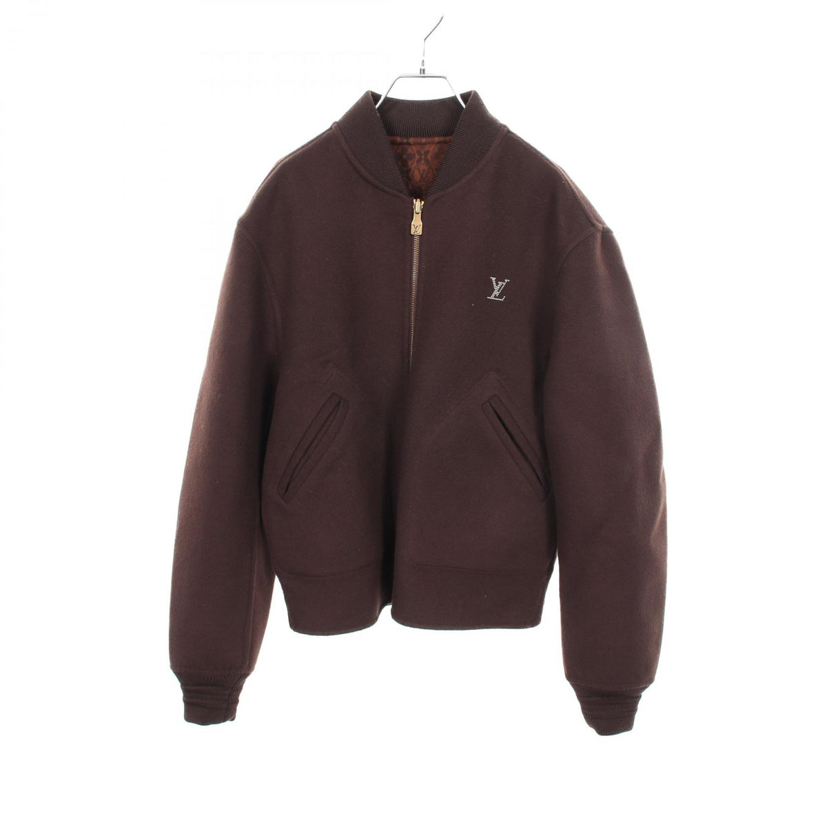 LOUIS VUITTON Double Face Reversible Jacket Brown Size 48