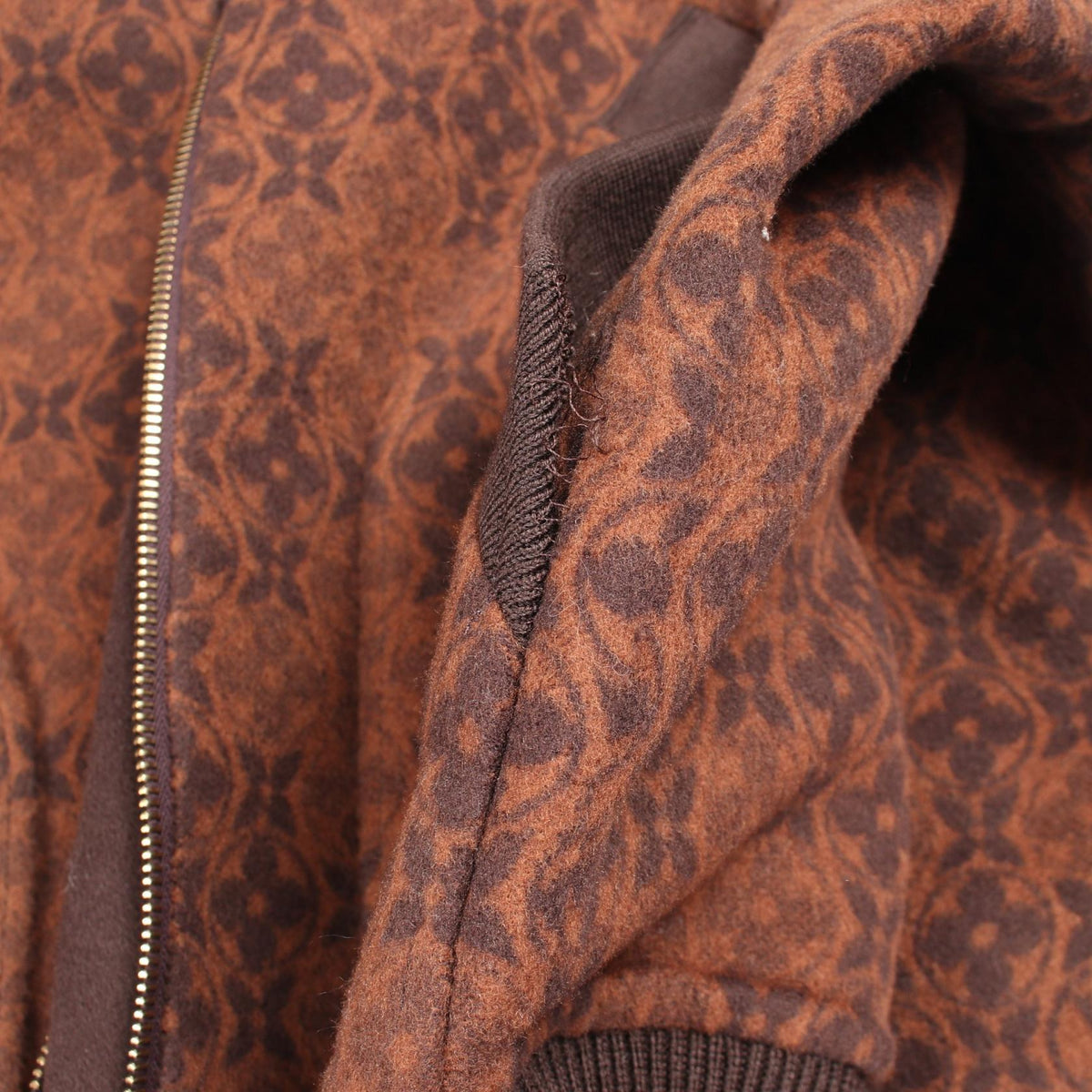 LOUIS VUITTON Double Face Reversible Jacket Brown Size 48