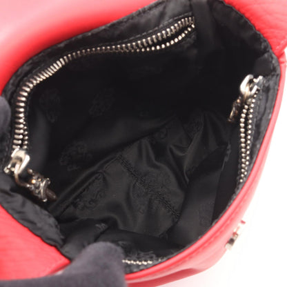 CHROME HEARTS Hot Pot Cross Ball Leather Bag Red