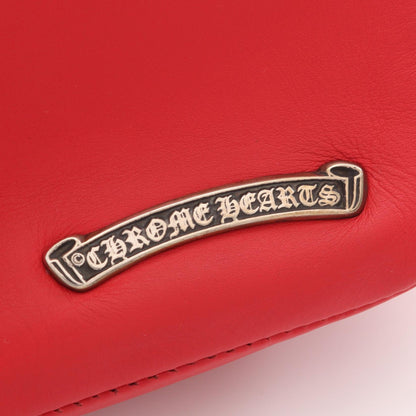 CHROME HEARTS Hot Pot Cross Ball Leather Bag Red