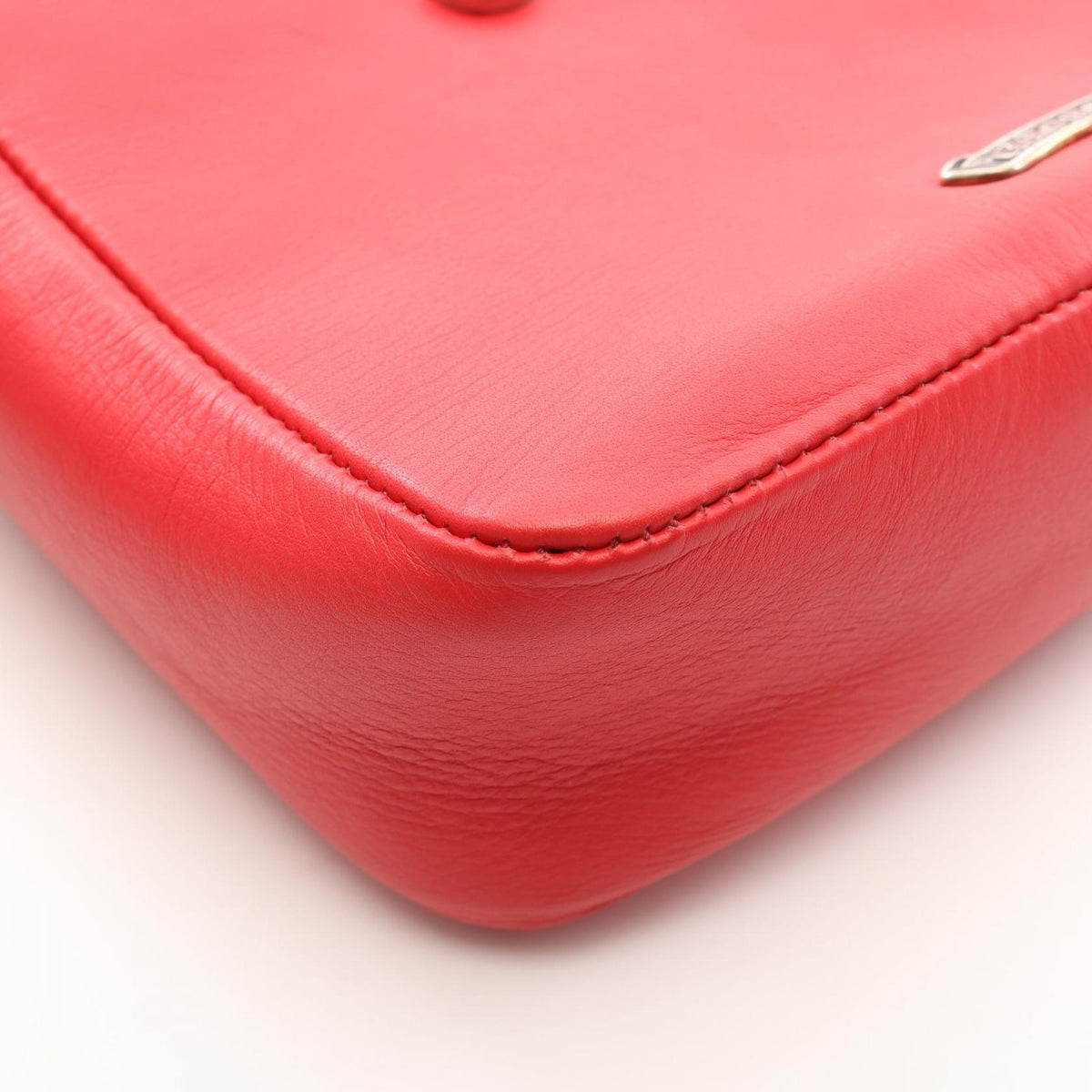 CHROME HEARTS Hot Pot Cross Ball Leather Bag Red