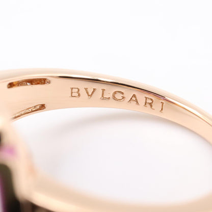 BVLGARI Parentesi Amethyst Diamond Ring K18PG Size JP 10.5