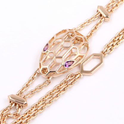 BVLGARI Serpenti Amethyst K18PG Bracelet