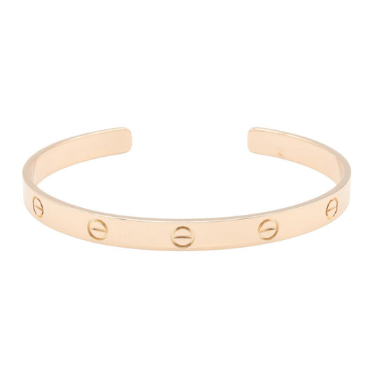 CARTIER K18PG Open Love Bracelet Size 20