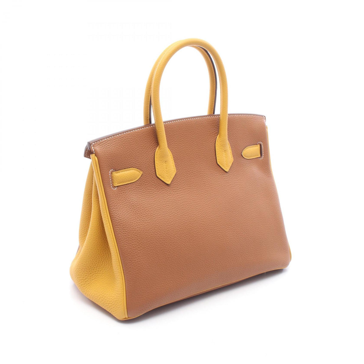 HERMES Birkin 30 Gold Jaune Handle Bag