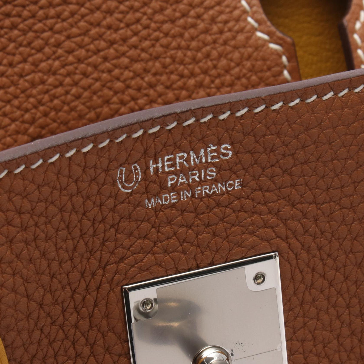 HERMES Birkin 30 Gold Jaune Handle Bag