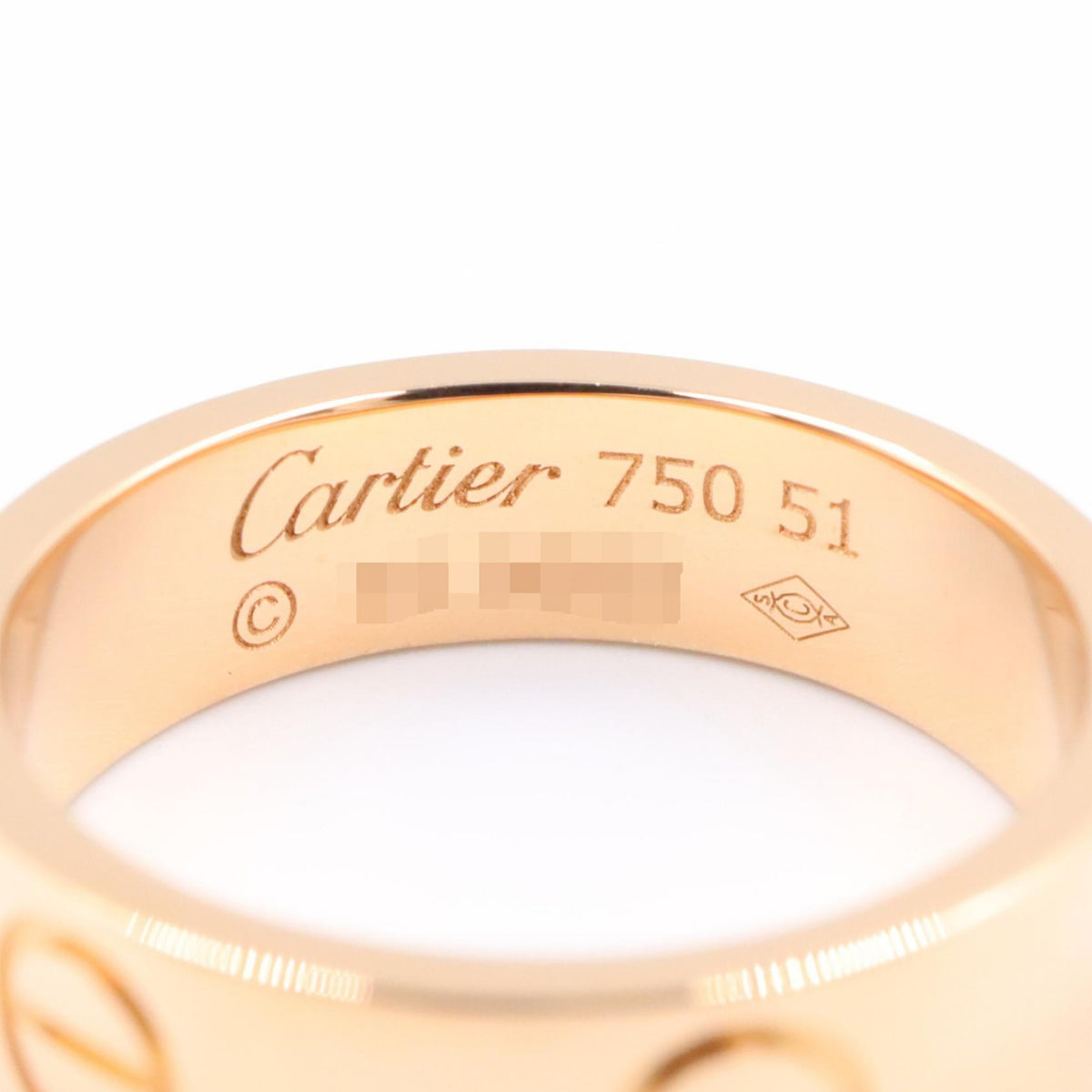 CARTIER Love K18PG Ring Size JP 10.5