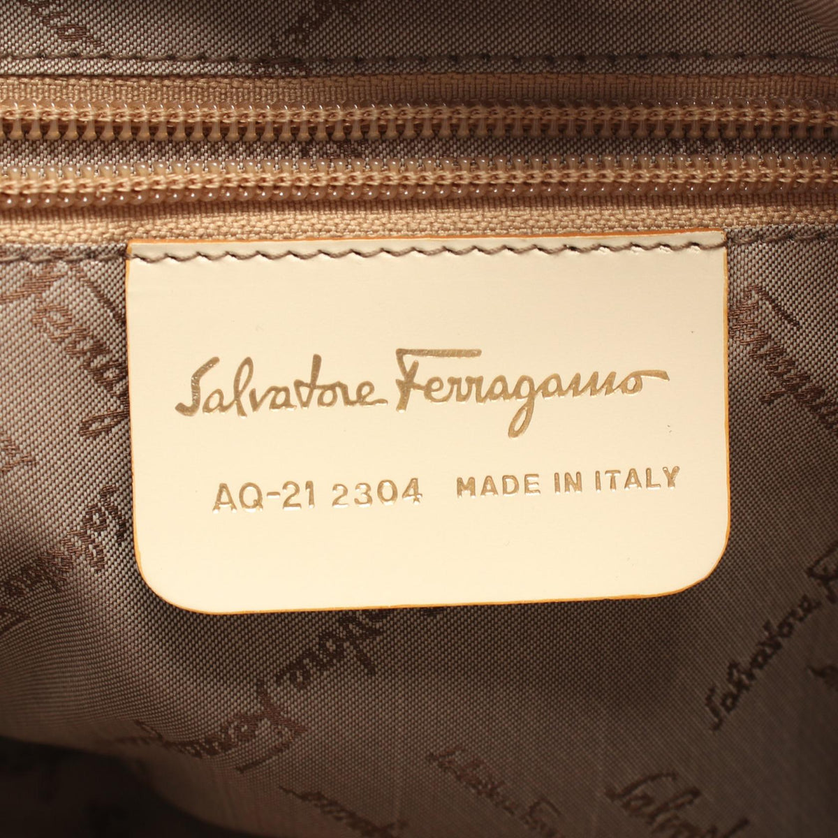 Salvatore Ferragamo Beige Handle Bag