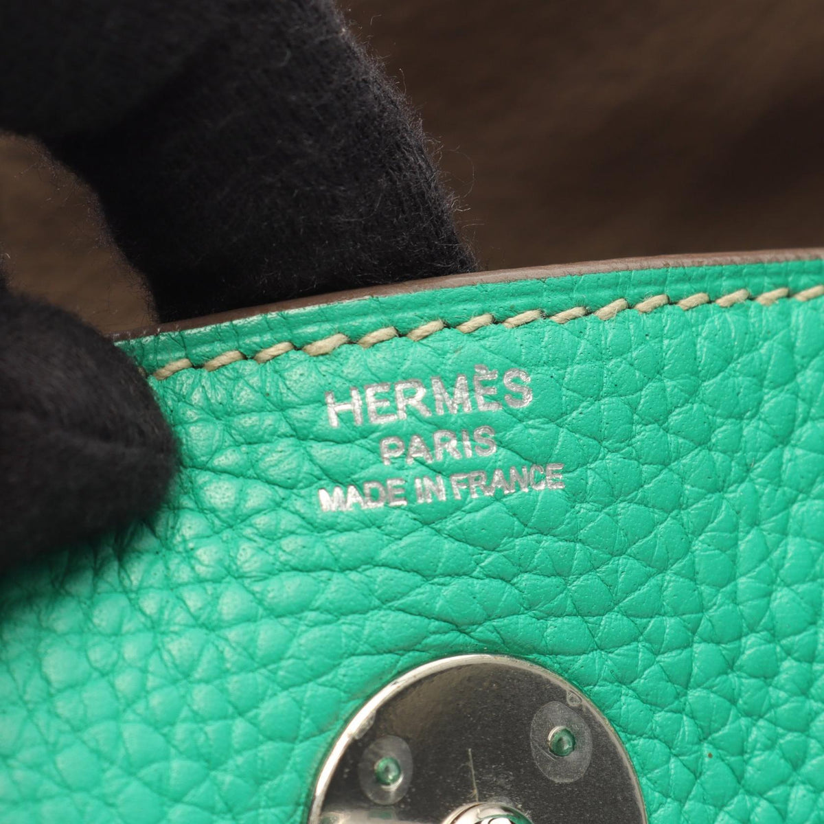 HERMES Lindy 26 Verso Mint Shoulder Bag