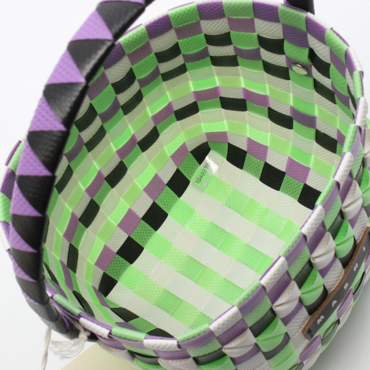 MARNI Pod Kid Handle Bag Green Leather