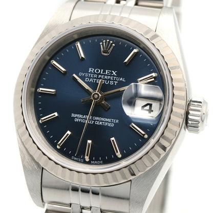 ROLEX Datejust K18 WG SS Watch Baton Dial