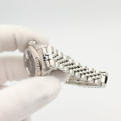 ROLEX Datejust K18 WG SS Watch Baton Dial