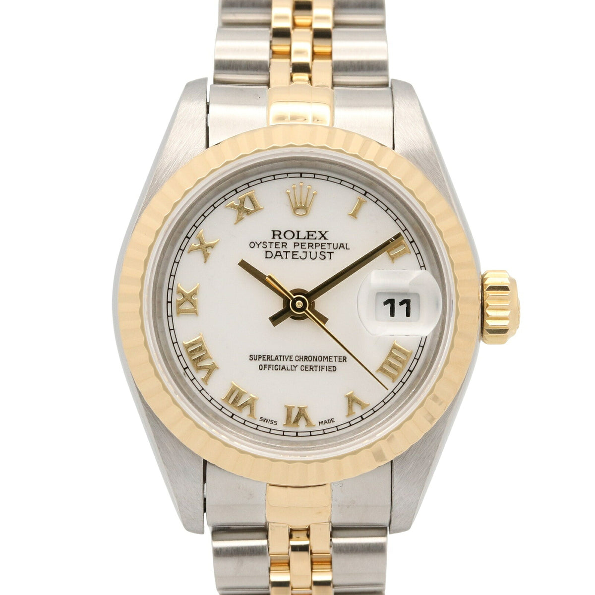 ROLEX Datejust S-Series White K18SS Watch