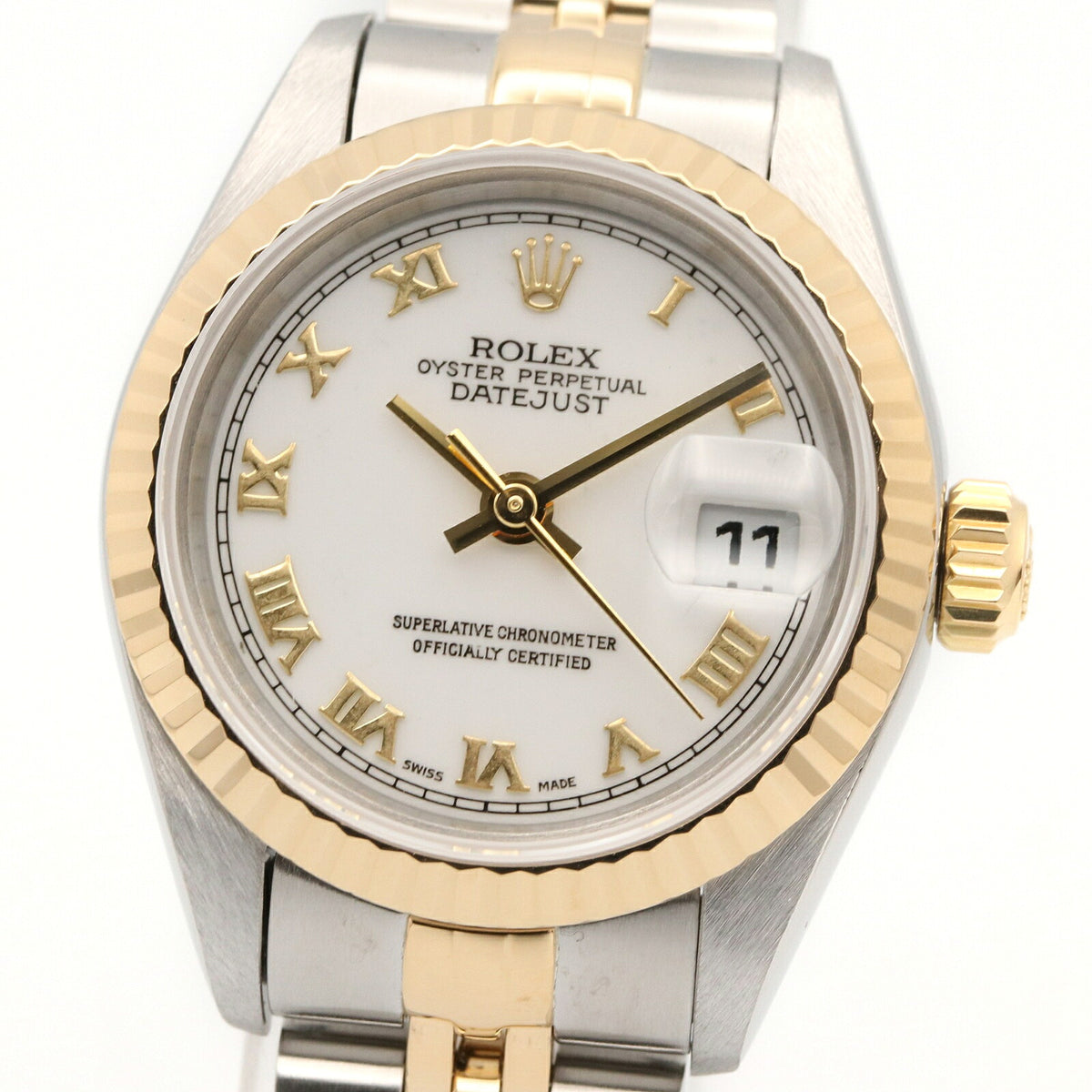 ROLEX Datejust S-Series White K18SS Watch