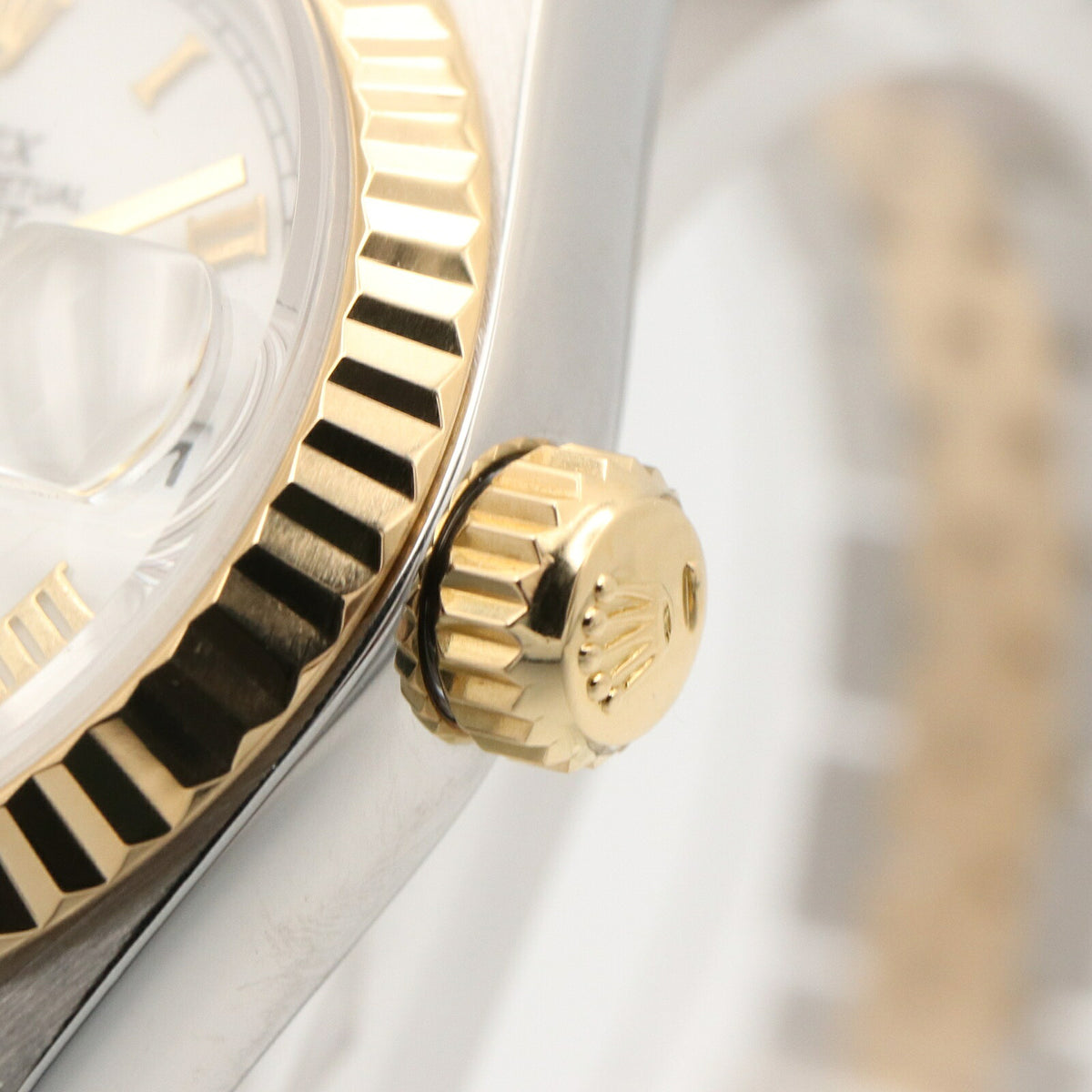 ROLEX Datejust S-Series White K18SS Watch
