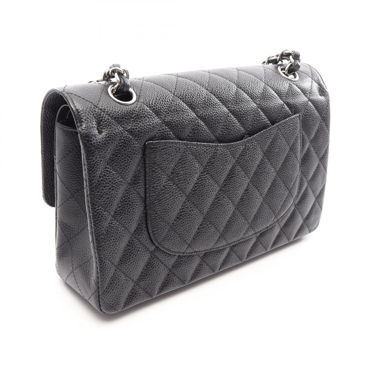 CHANEL Black Caviar Skin Shoulder Bag