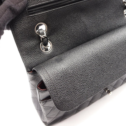 CHANEL Black Caviar Skin Shoulder Bag