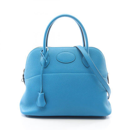 HERMES Bolide 31 Bleu Clemence Bag