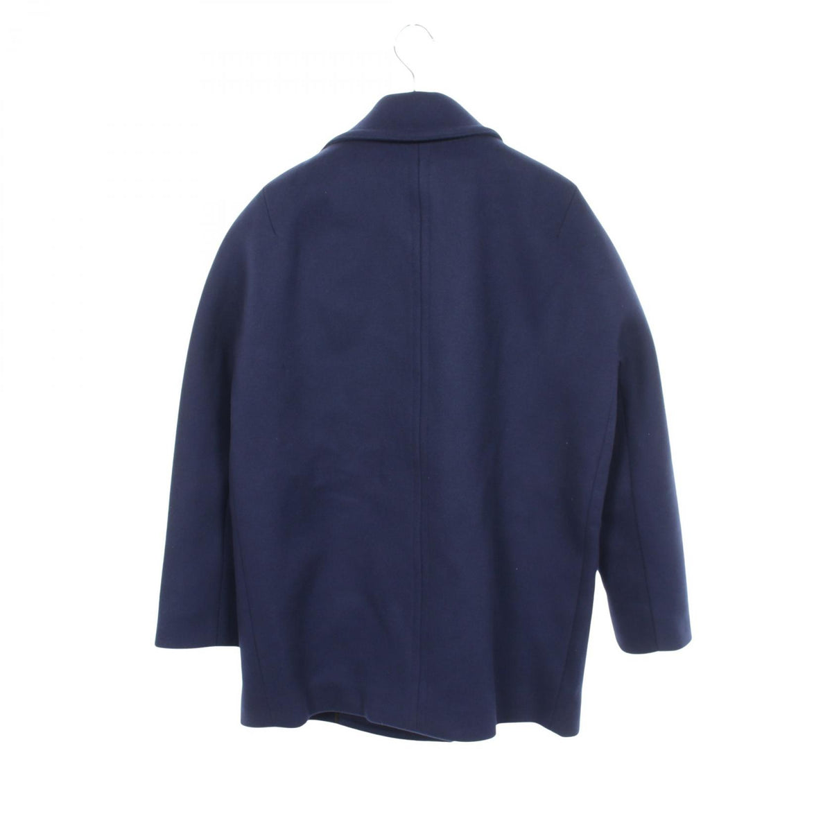 LOUIS VUITTON Anchor Button Wool Cashmere Coat Blue Size 36