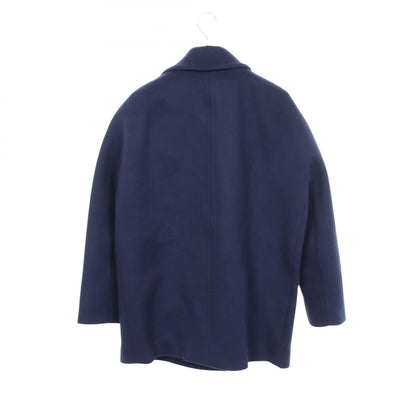 LOUIS VUITTON Anchor Button Wool Cashmere Coat Blue Size 36