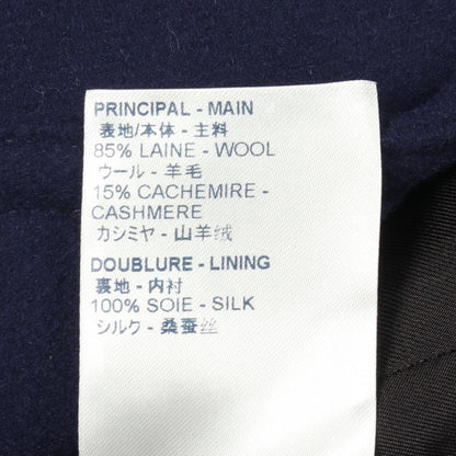LOUIS VUITTON Anchor Button Wool Cashmere Coat Blue Size 36