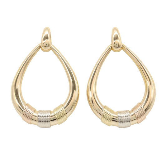CARTIER Doorknocker Motif Gold Earrings