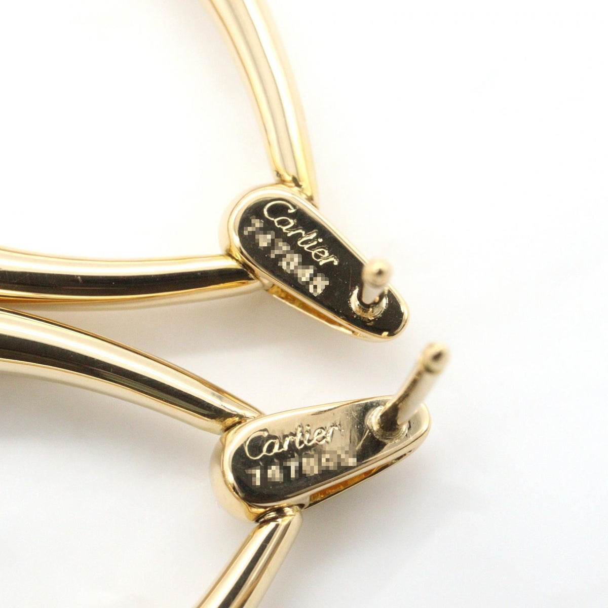 CARTIER Doorknocker Motif Gold Earrings