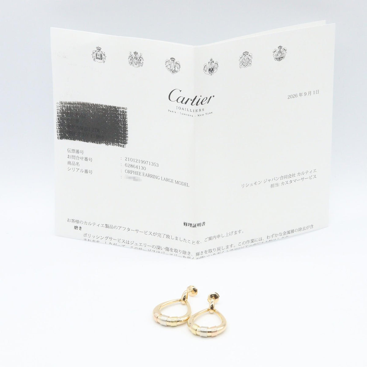 CARTIER Doorknocker Motif Gold Earrings