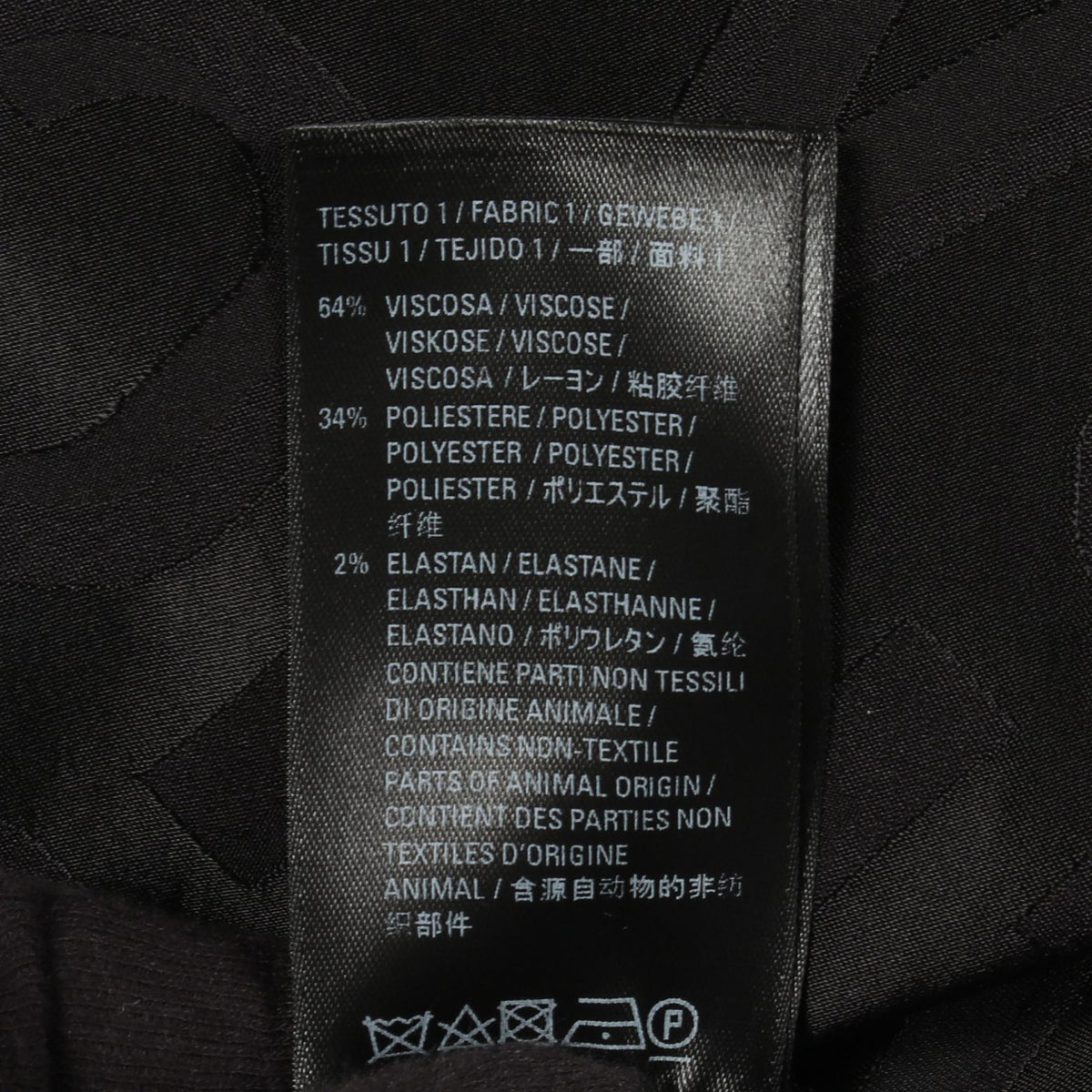 BALENCIAGA Fluid Jacquard Logo Rayon Blazer Black Size L