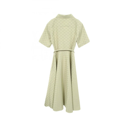 GUCCI Green GG Pattern Cotton Polyester Dress Size 36