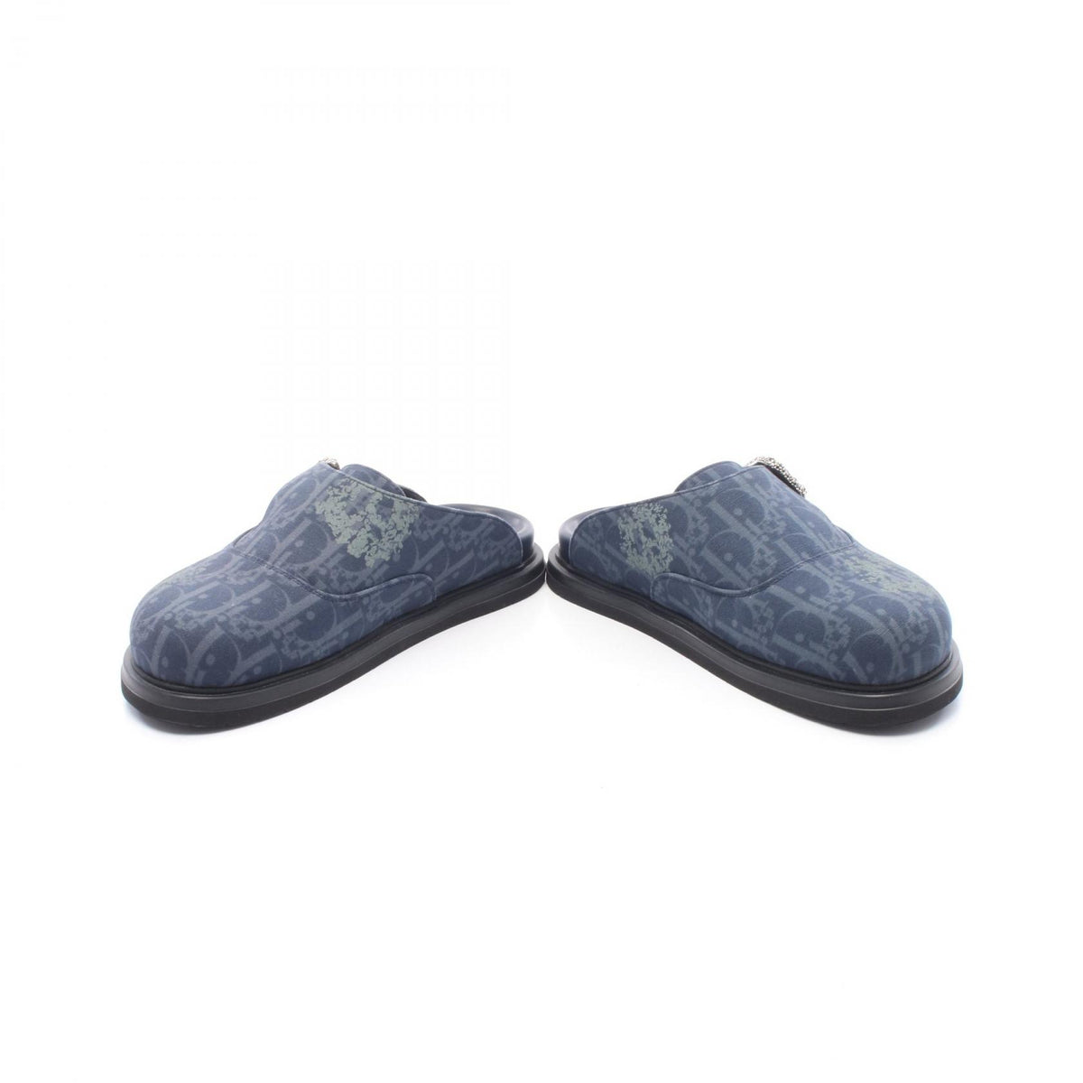Dior Aqua Mule Fabric Sandals Blue Size EU 40