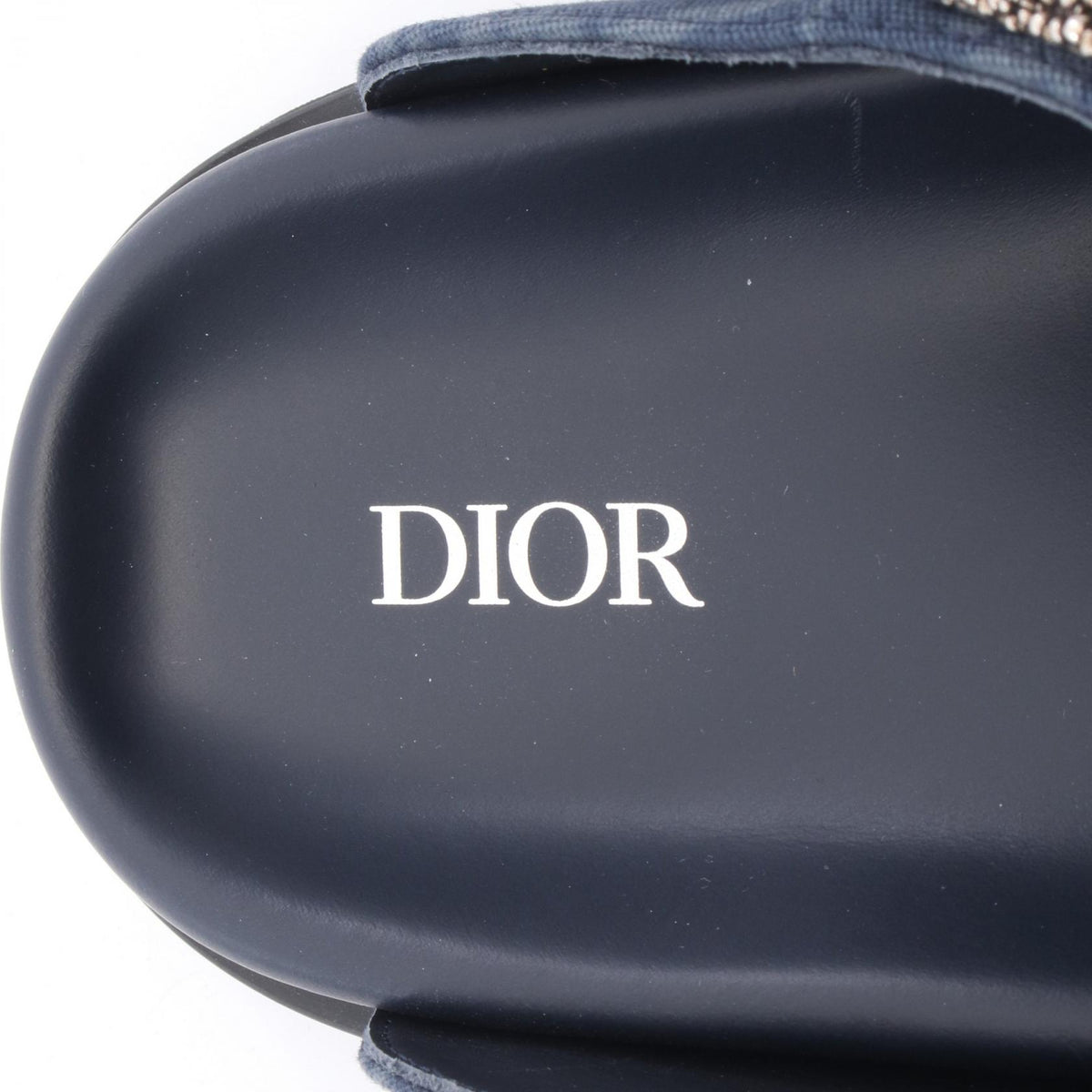 Dior Aqua Mule Fabric Sandals Blue Size EU 40