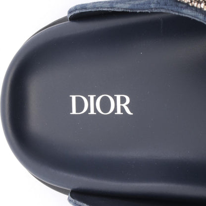 Dior Aqua Mule Fabric Sandals Blue Size EU 40