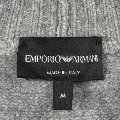 Emporio Armani Gray Black High-Neck Knit Sweater Size M