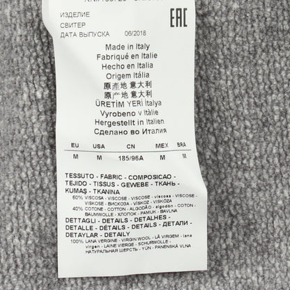 Emporio Armani Gray Black High-Neck Knit Sweater Size M