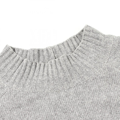Emporio Armani Gray Black High-Neck Knit Sweater Size M