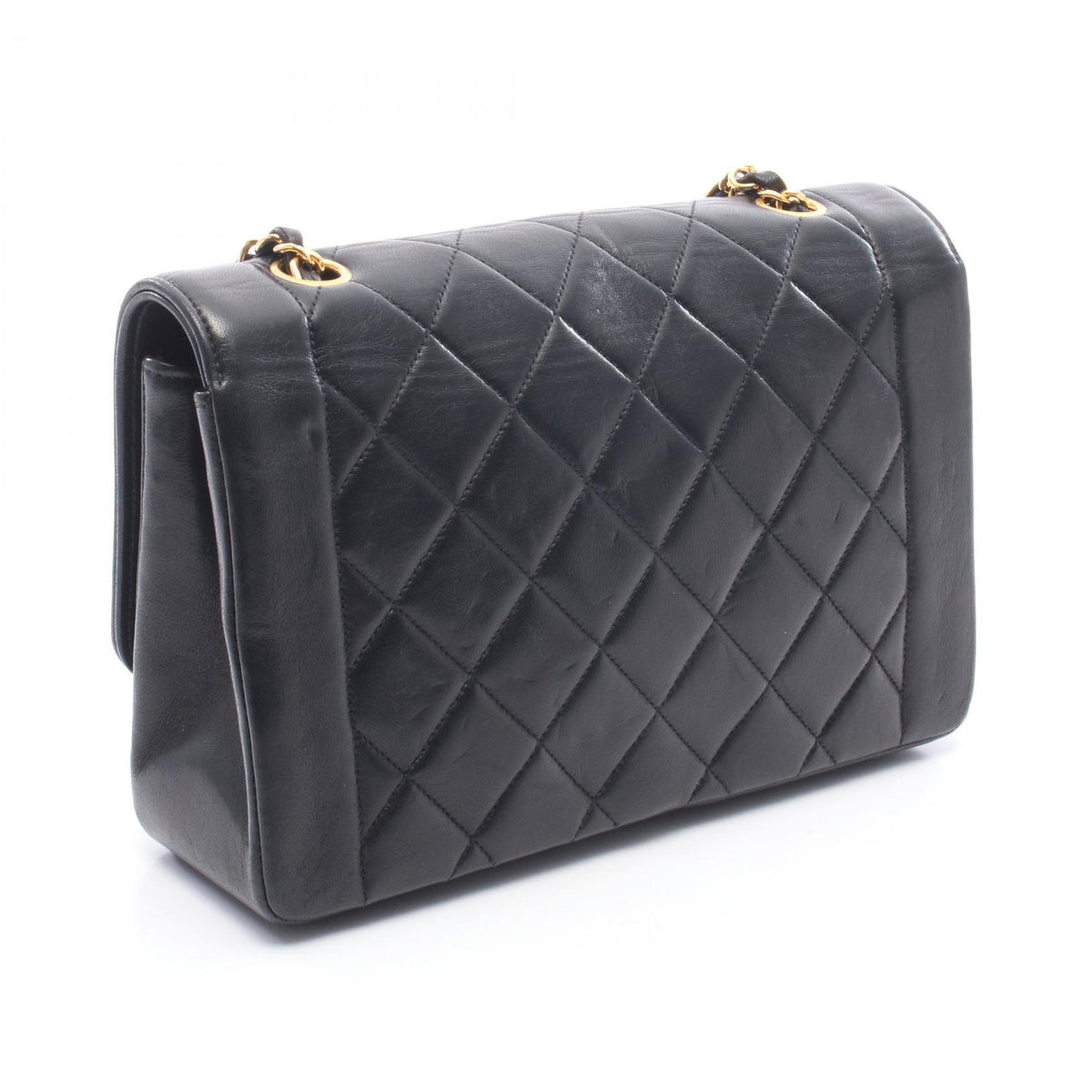 CHANEL Matelassé Diana Flap Bag Black