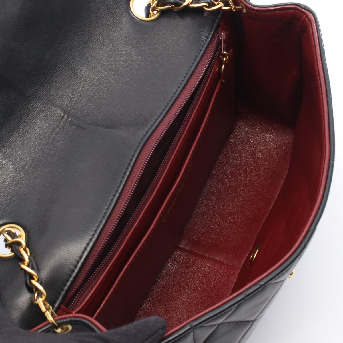CHANEL Matelassé Diana Flap Bag Black