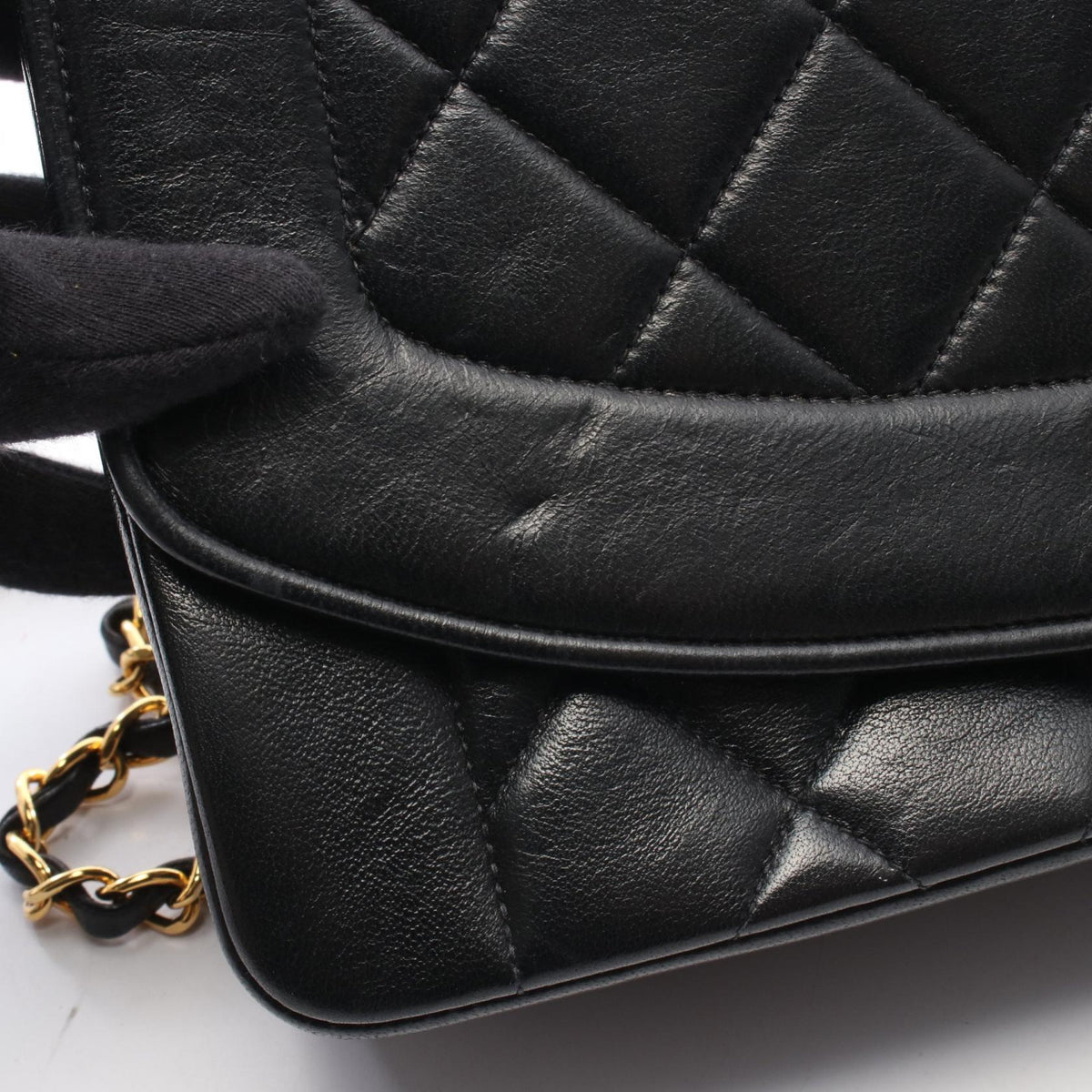 CHANEL Matelassé Diana Flap Bag Black