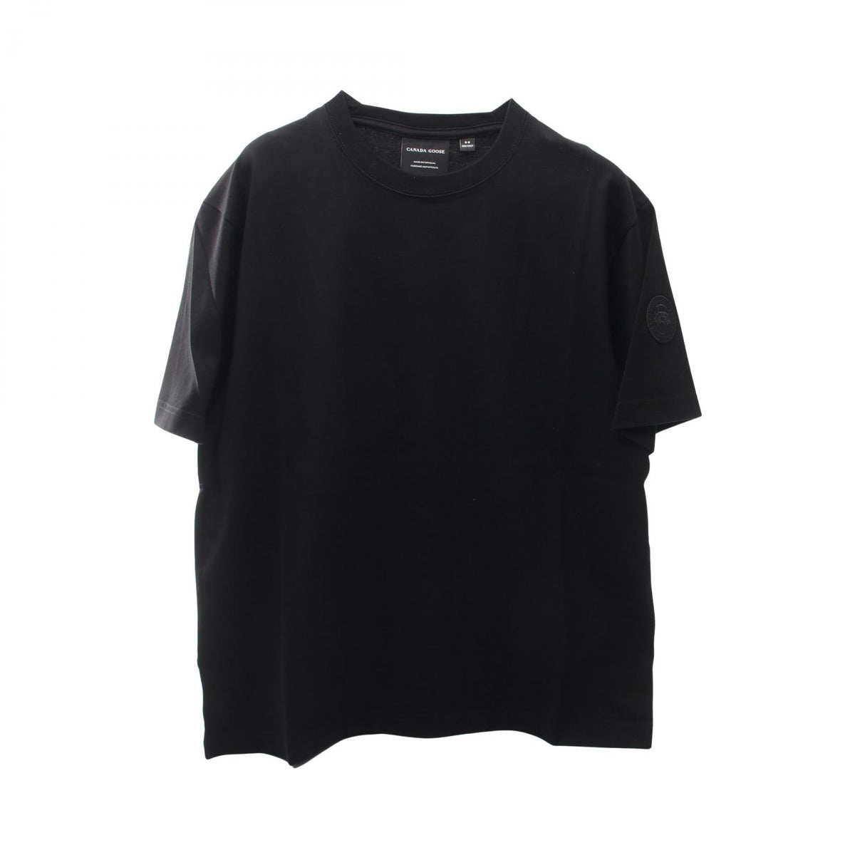 CANADA GOOSE Novo Tonal Label Cotton T-Shirt Black Size M