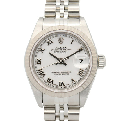 ROLEX Datejust K18WG SS Roman Watch White