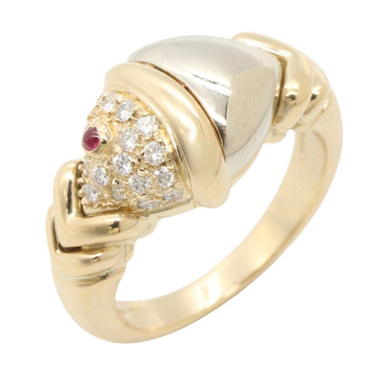 BVLGARI Naturalia Diamond Ruby K18 Ring Size JP 9.5
